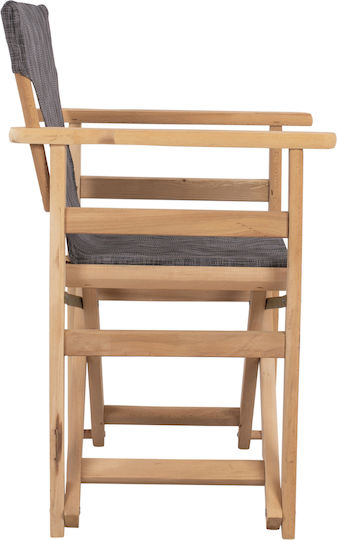 Καρέκλα Σκηνοθέτη Ξύλινη Λήμνος Γκρί 57x54x88.5εκ.