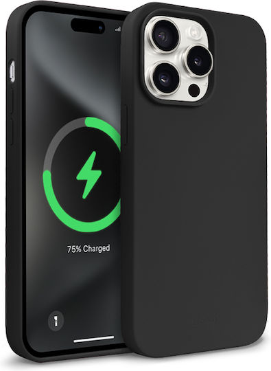 Crong Color Back Cover Σιλικόνης Μαύρο (iPhone 15 Pro Max)