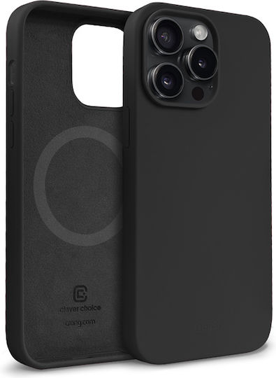 Crong Color Back Cover Σιλικόνης Μαύρο (iPhone 15 Pro)