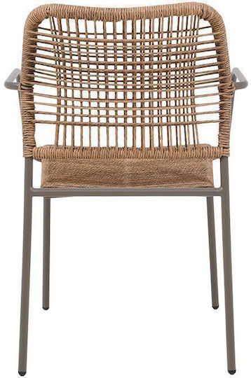 Fylliana Gartenstühle Rattan Leana Braune 56x59x80cm