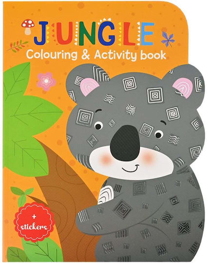 Coloring Book Activities Stickers Jungle Animals