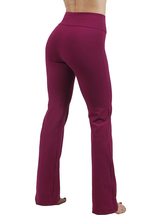 Women's Long High Waist Purple Leggings
