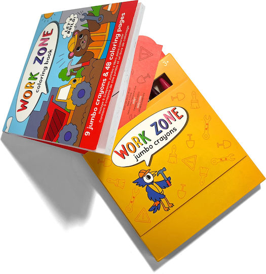 Ooly Work Zone Set de creioane colorate cu vârf gros în cutie 9buc Pachet de 1 ambalaje