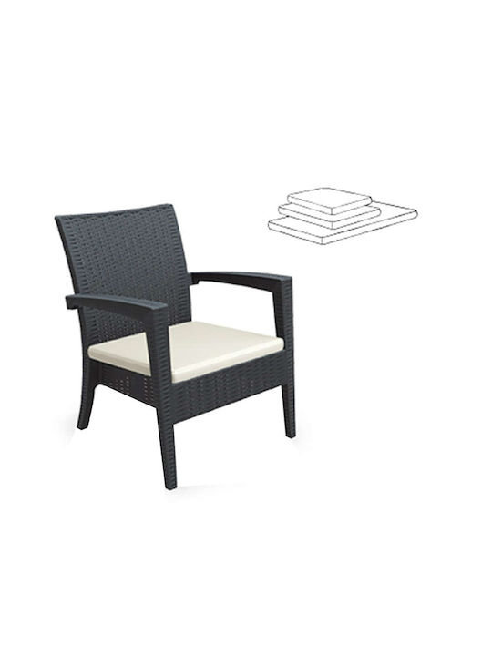 Zita Plus Miami Ecru Garden Chair Cushion 117x54cm
