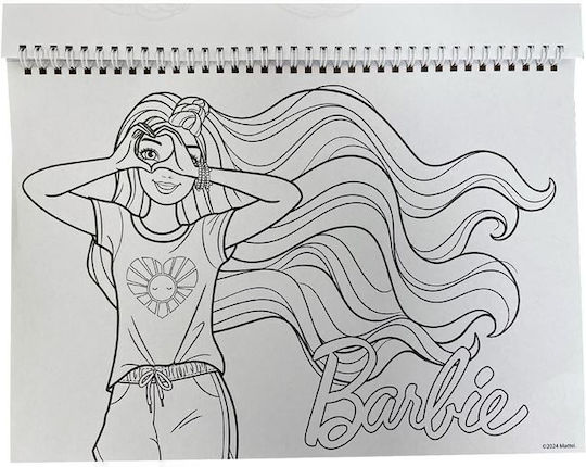 Gim Zeichenblock 23x33 40 Blatt + Barbie Aufkleber 349-84416