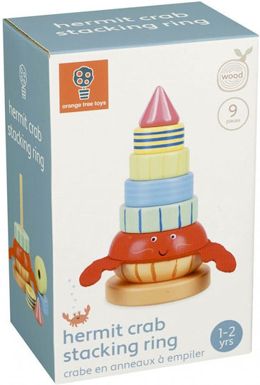 Orange Tree Toys Jucărie de Stivuire din Lemn pentru 18++ Luni
