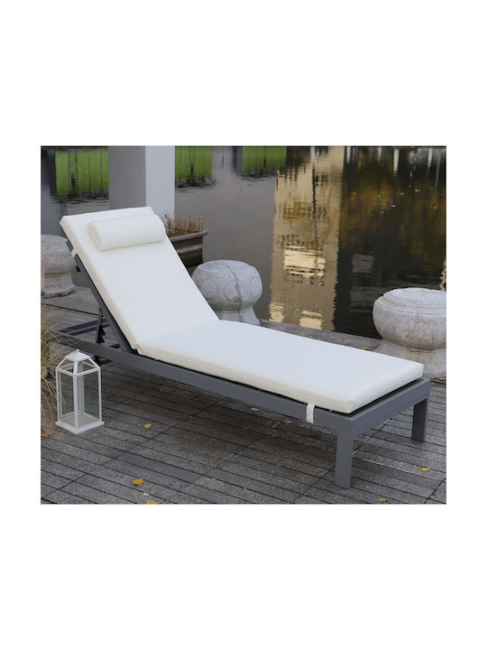 Woodwell Възглавница За Шезлонг С Гръб Sunlounger Екрю 60x196см