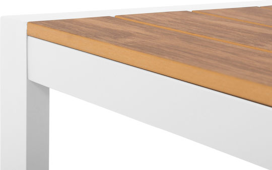 Masa pentru spații exterioare Aluminiu Goya Alb 160x80x75buc