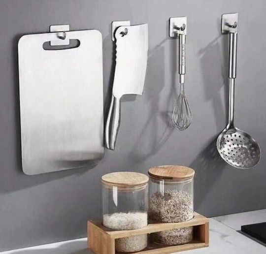 Set aus 4 Edelstahl Selbstklebende Haken