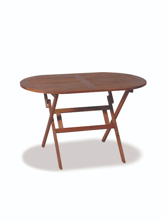 Outdoor Garden Table from Acacia Foldable CUT-12-70F-AC 120x70x72cm