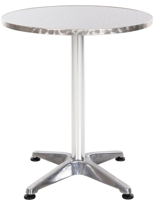 Frodo Outdoor Dinner Aluminum Table Silver 60x60x70cm