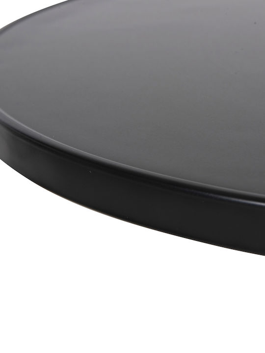 Outdoor Dinner Free Standing Metal Table Black 60x60x70cm