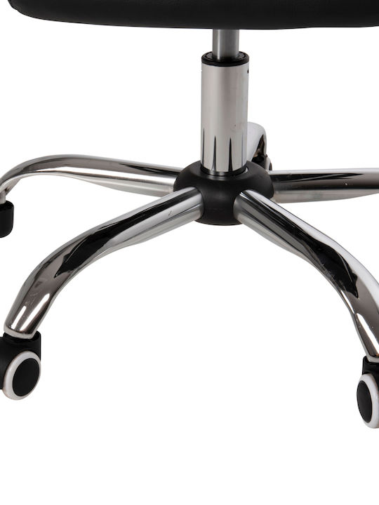 HomeMarkt Seena Reclining Office Chair with Fixed Arms Black Velvet-Black Metal HM1190.01