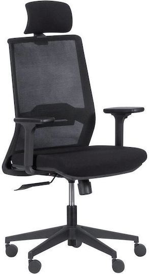 Carmen Office Chair with Adjustable Arms Black