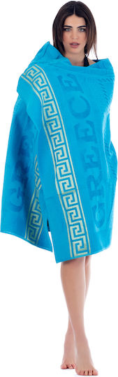 Beach Towel Cotton Turquoise 170x100cm.
