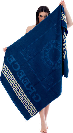 Beach Towel Cotton Blue 170x100cm.