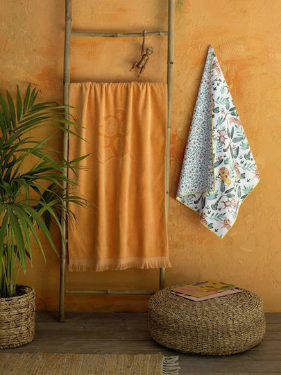 Nima Jacquard Prosoape de plajă pentru copii Portocaliu 140x70cm