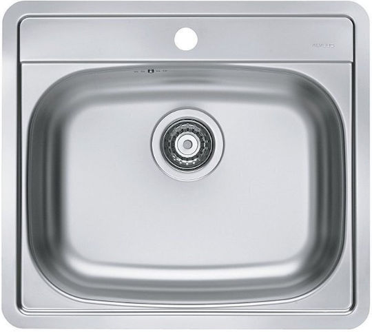 Alveus More 10 TEA Drop-In Chiuvetă Inox L56xW50cm Gri