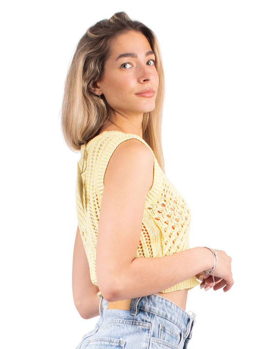 Combos Knitwear Women's Summer Blouse Yellow