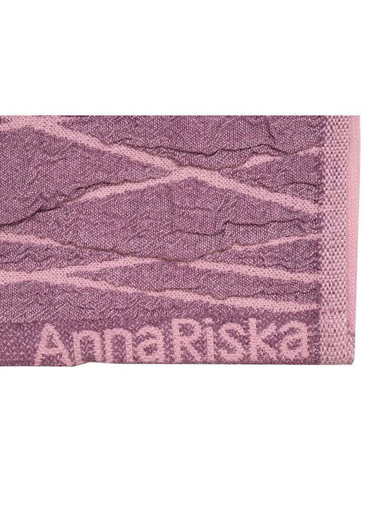 Anna Riska Πετσέτα Χεριών Nefeli 30x50εκ. Lilac Pink Βάρους 600gr/m²