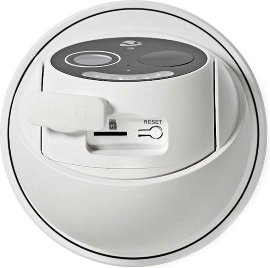 Nedis Smartlife IP Überwachungskamera Wi-Fi Full HD 1080p Wasserdicht Batteriebetrieben mit Zwei-Wege-Kommunikation und Objektiv 2.4mm