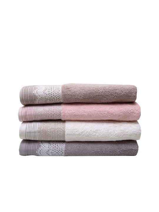 Anna Riska 3pc Bath Towel Set Karla 419433 2 Beige Weight 600gr/m²