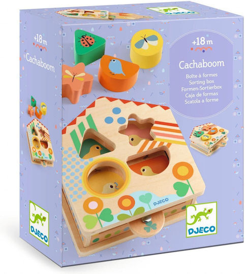 Djeco Παιχνίδι Ταξινόμησης Σχημάτων Cachaboom Cutie House από Ξύλο για 18+ Μηνών