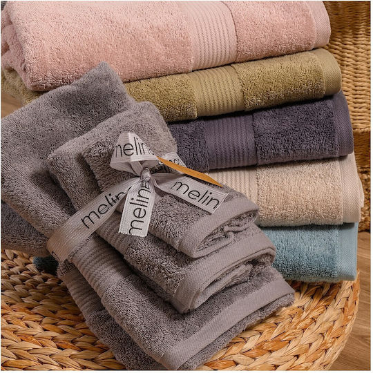 Melinen Σετ Πετσέτες Μπάνιου 3τμχ Kenzo Beige Βάρους 450gr/m²