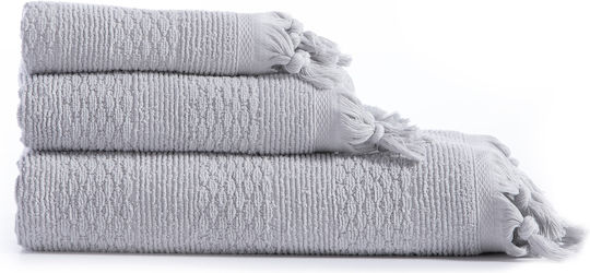Nef-Nef Homeware Bath Towel Set 3pcs Serenity Outlast Grey Weight 550gr/m²