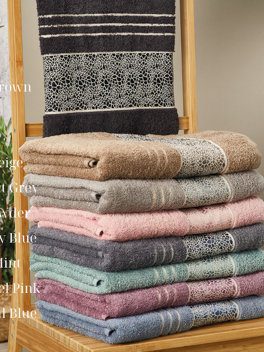 Whitegg 3pc Bath Towel Set Βασιλική Gray Weight 500gr/m²