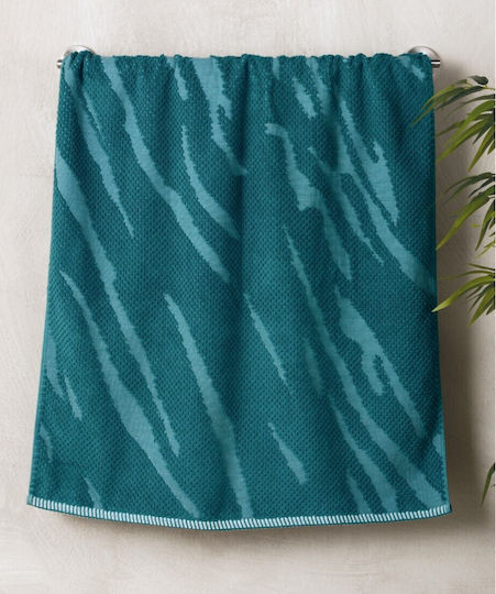 Kentia Bath Towel History 70x140cm Petrol Weight 600gr/m²