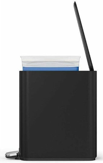 Simplehuman Inox Καλαθάκι Μπάνιου 5lt Μαύρο