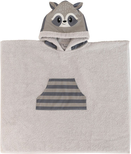 Palamaiki Racoon Kinder-Strandtuch Gray 120x70cm