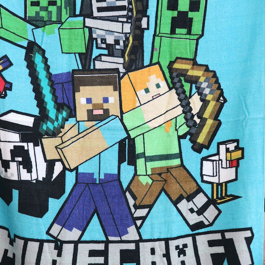Mojang AB Παιδική Πετσέτα Θαλάσσης Γαλάζια 140x70εκ.