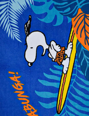 Stamion Snoopy Kids Beach Towel Blue 140x70cm