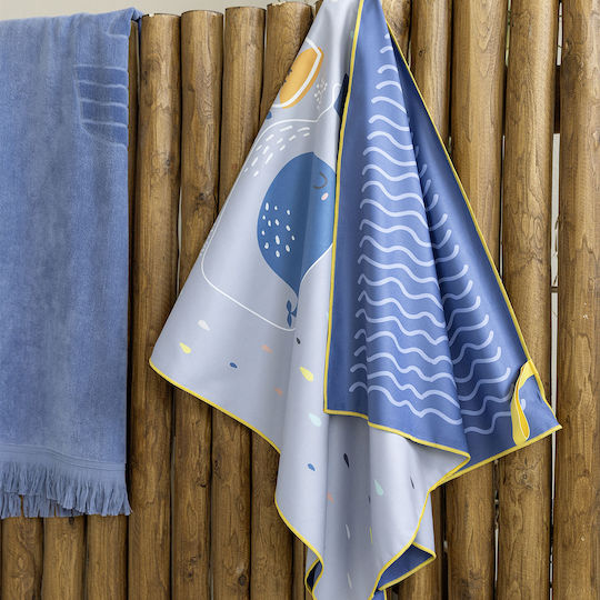Nima Message In A Bottle Kids Beach Towel Blue 140x70cm
