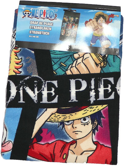 Aymax One Piece Παιδική Πετσέτα Θαλάσσης Μαύρη 140x70εκ.