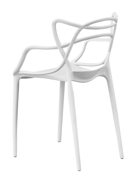 Abstract Dining Room Polypropylene Chair Abstract-leuko 46x44.5x83cm