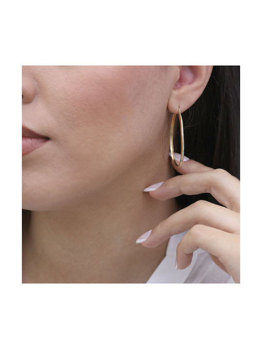 Earrings Hoops made of Gold 14K