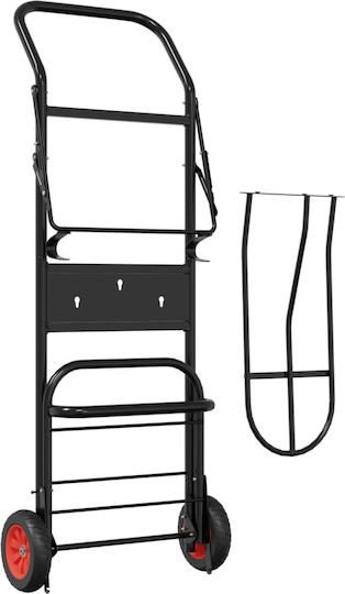vidaXL Transport-Wagen Folding in Schwarz Color