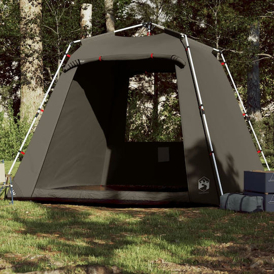 vidaXL Camping Tent Brown with Double Cloth for 4 People 260x260x211cm