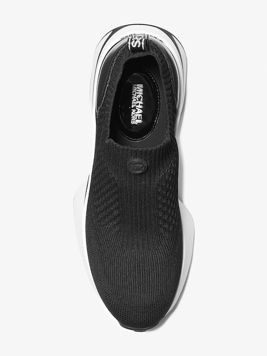 Ari Stretch Knit & Leather Slip On Sneakers Γυναικεία Slip-On Μαύρα