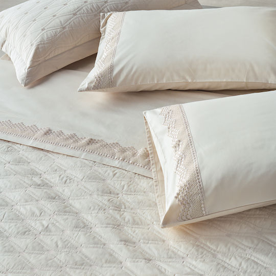 Kentia Coraline Σετ Υπέρδιπλο 4τμχ 240x270εκ. Ivory Kentia Coraline Σετ Υπέρδιπλο 4τμχ 240x270εκ. Ivory