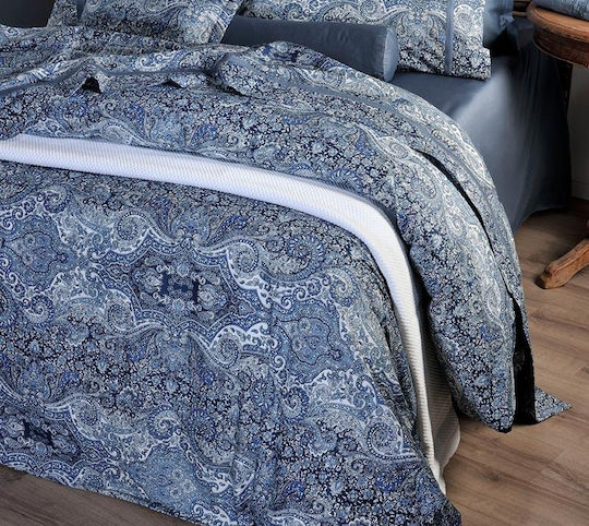 Down Town Home Sheet Sets Queen 245x280cm. 846 Bombay Blue 4pcs