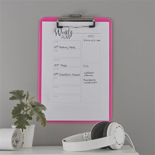 Leitz Clipboard with Clamp Conference for Paper A4 Pink 1pcs