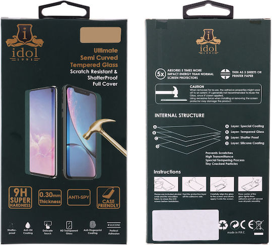 Idol 1991 0.25mm Full Glue Privacy Full Face Tempered Glass Black (Xiaomi 14 Ultra)
