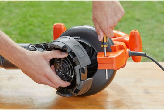 Black & Decker Laubbläser / Sauger Handheld Elektrisch 2600W mit Maximaler Luftgeschwindigkeit 315km/h