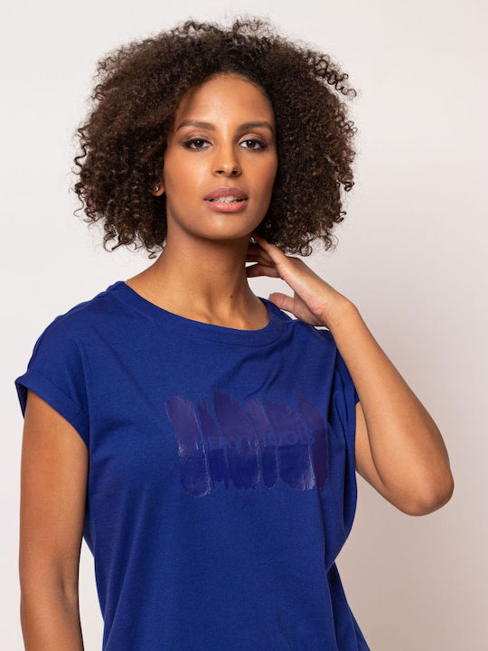 Heavy Tools Damen T-Shirt Azure