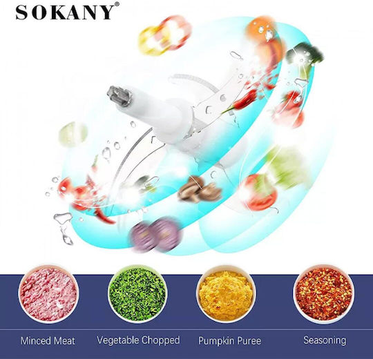 Sokany SK-7027 Multi Chopper 800W with 3L Inox Bowl