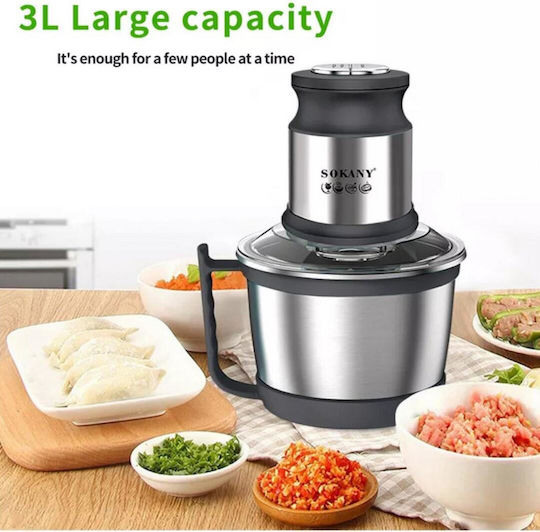 Sokany SK-7027 Multi Chopper 800W with 3L Inox Bowl